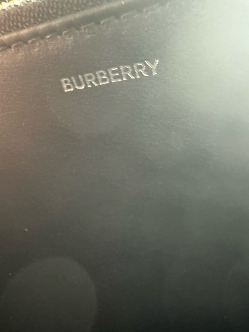 Burberry Zip-Around Wallet in Black with Red and Gray Stripe - Picture 11 of 13